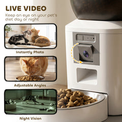 Automatic Cat Feeder with Camera, 2.4G WiFi, APP Control 8L Pet Feeder 1-10 - view 3