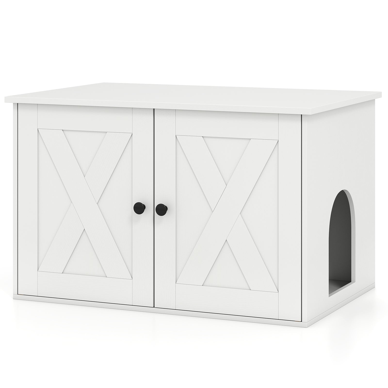 Hidden Cat Litter Box Enclosure Furniture with Divider Cat House - view 4