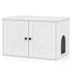 Hidden Cat Litter Box Enclosure Furniture with Divider Cat House - view 4