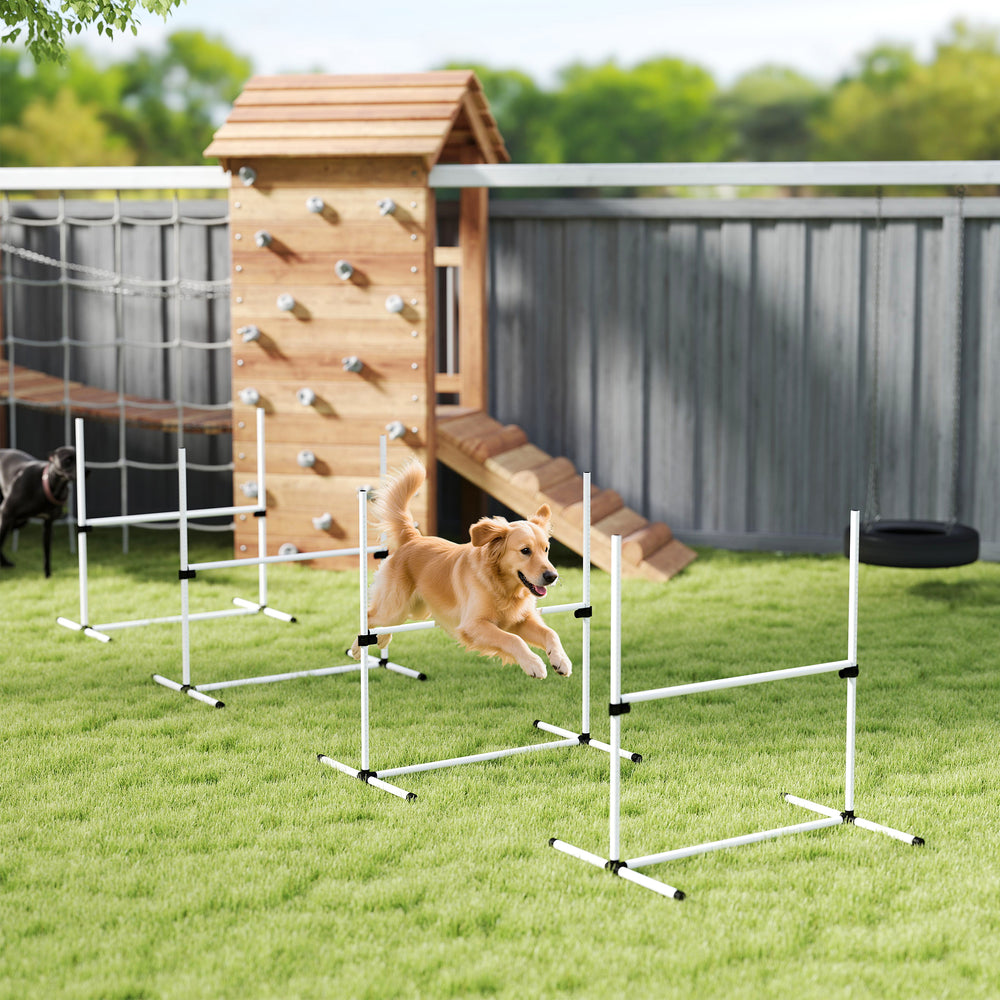 Set of 4 Dog Agility Training Equipment Adjustable Jump Bar Pet Exercise Kit - view 7
