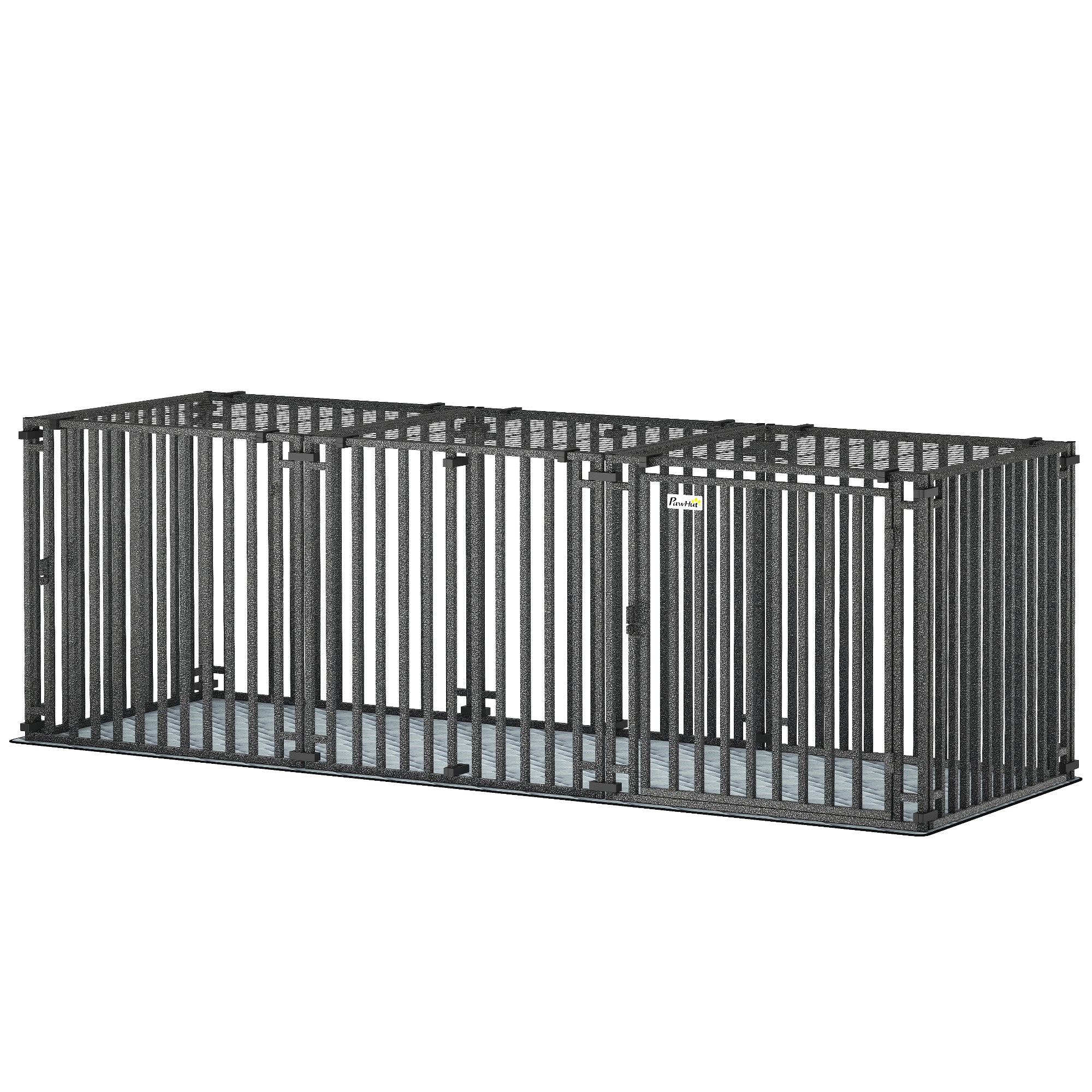 83 Inch Heavy Duty Dog Crate, Extra Large Metal Dog Cage Kennel with Mat
