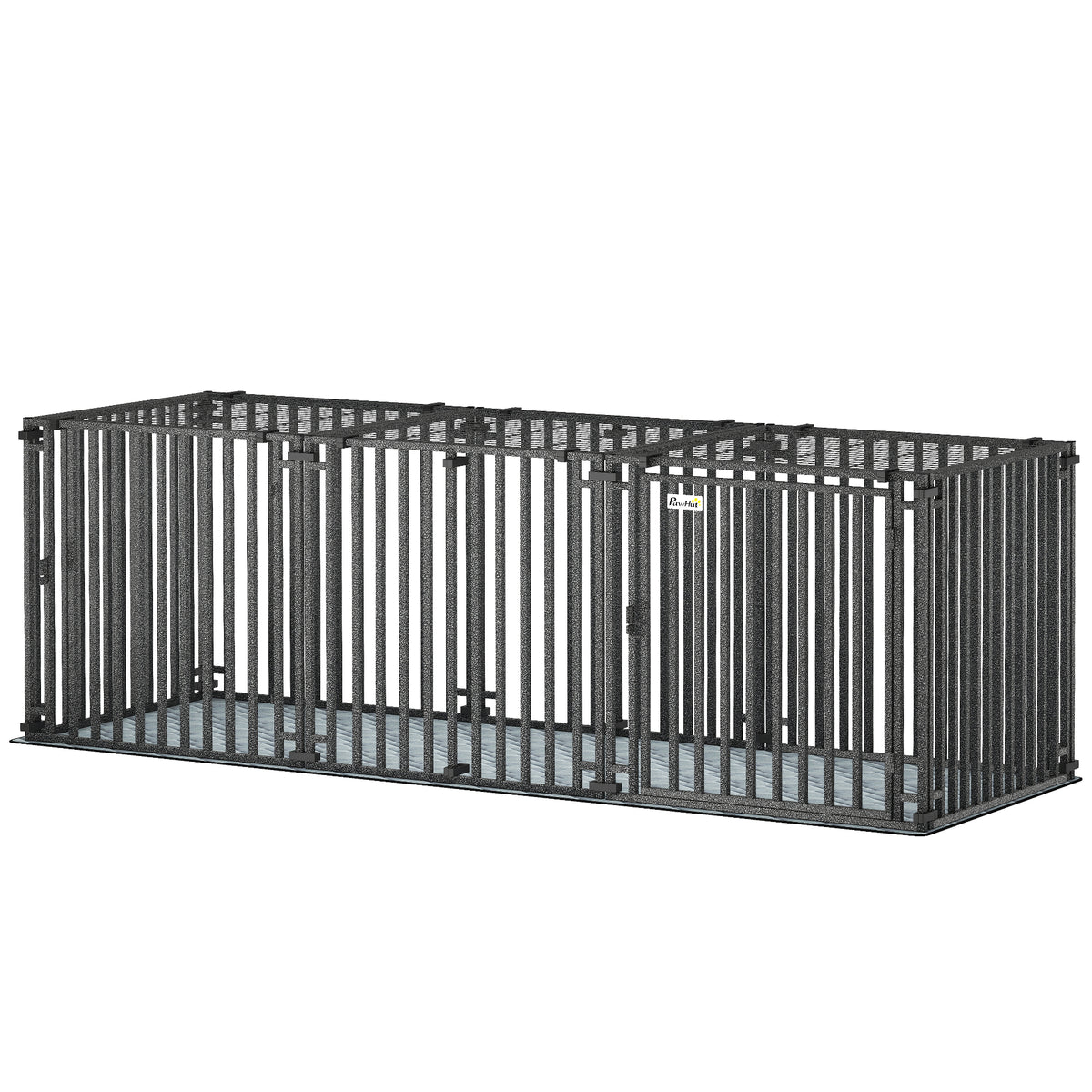 83 Inch Heavy Duty Dog Crate, Extra Large Metal Dog Cage Kennel with Mat
