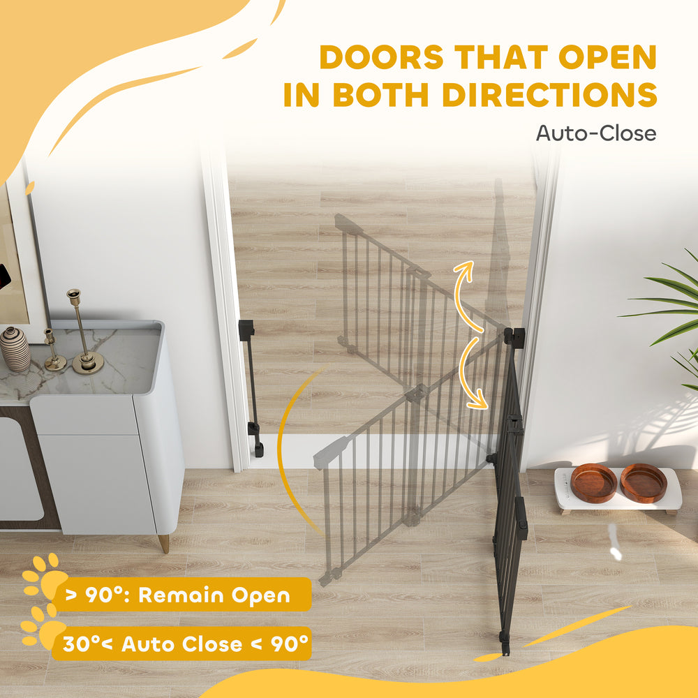 29"-44" Wide Dog Gate, 29" H, Pet Gate with Auto-Close, Single Hand Operation - view 5