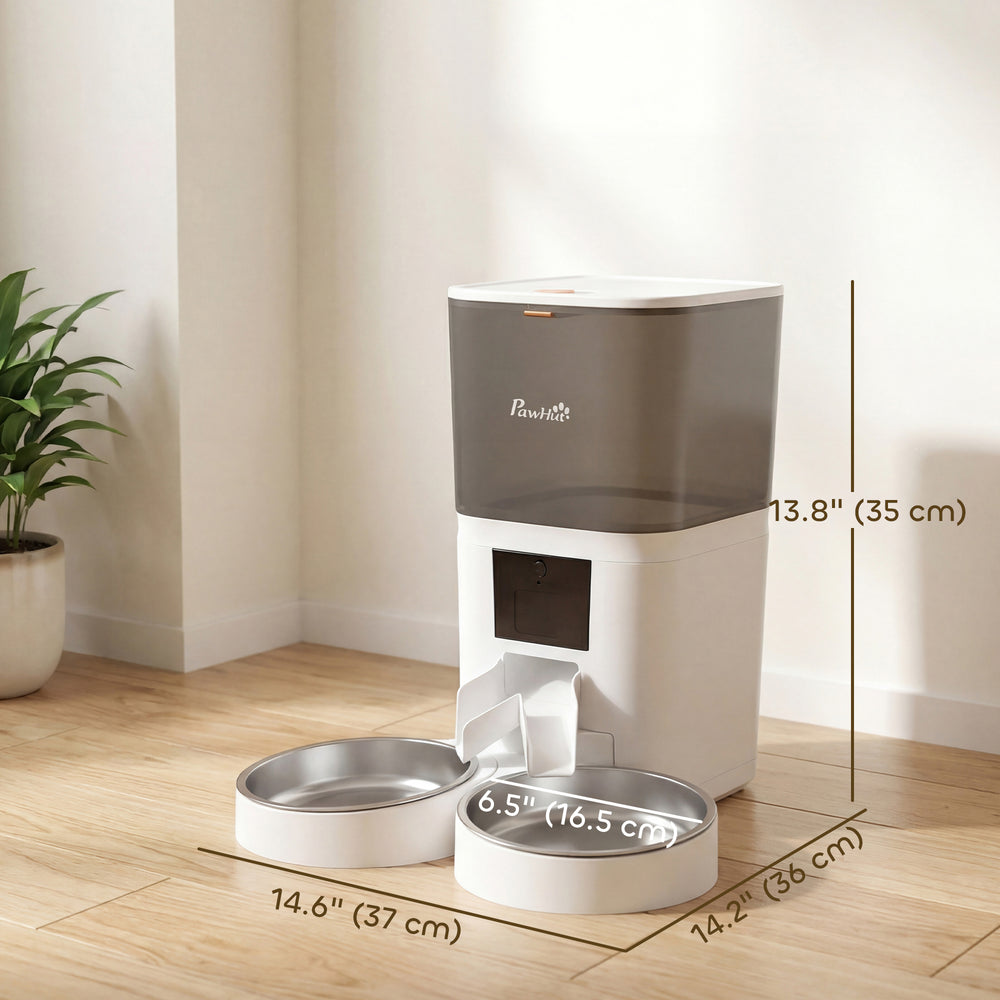 Automatic Cat Feeder for 2 Cats, 2.4G WiFi Pet Food Dispenser 6L APP Control - view 2