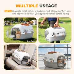 Hard-Sided Travel Pet Carrier, Plastic Dog and Cat Kennel for Small Dogs - view 3