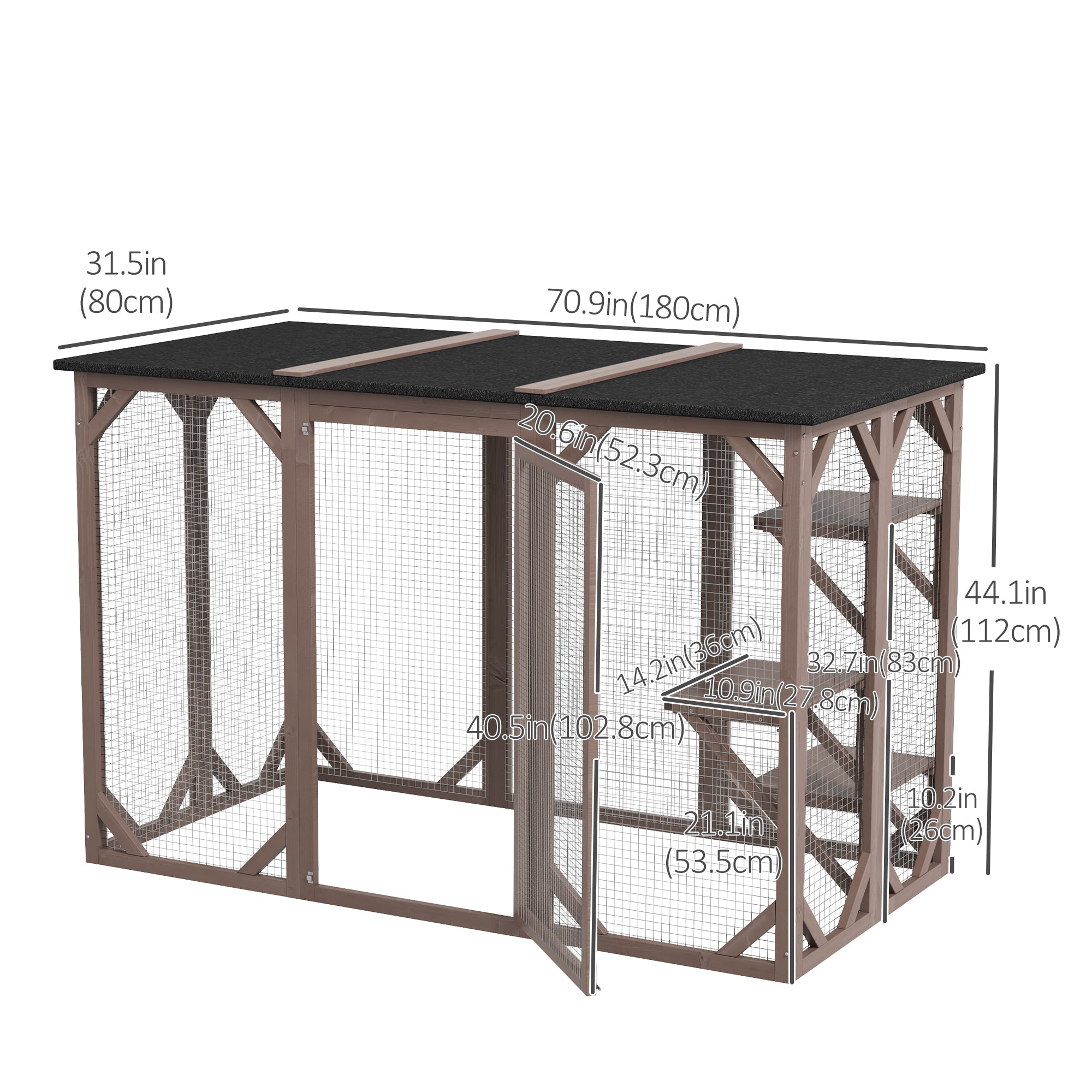 71"L Catio Outdoor Cat Enclosure, Indoor Cat Cage, Pet House, Small Animal - view 2