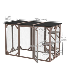 71"L Catio Outdoor Cat Enclosure, Indoor Cat Cage, Pet House, Small Animal - view 2
