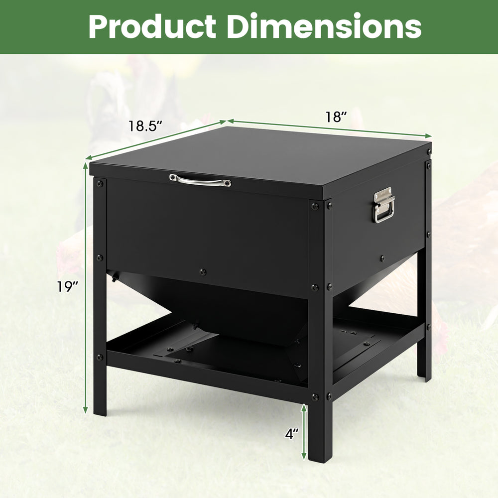 Large Capacity Chicken Feeding Box with Openable Lid Chicken Coop - view 5