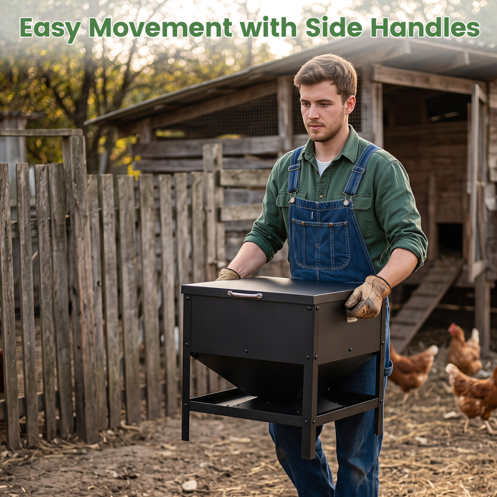Large Capacity Chicken Feeding Box with Openable Lid Chicken Coop - view 7