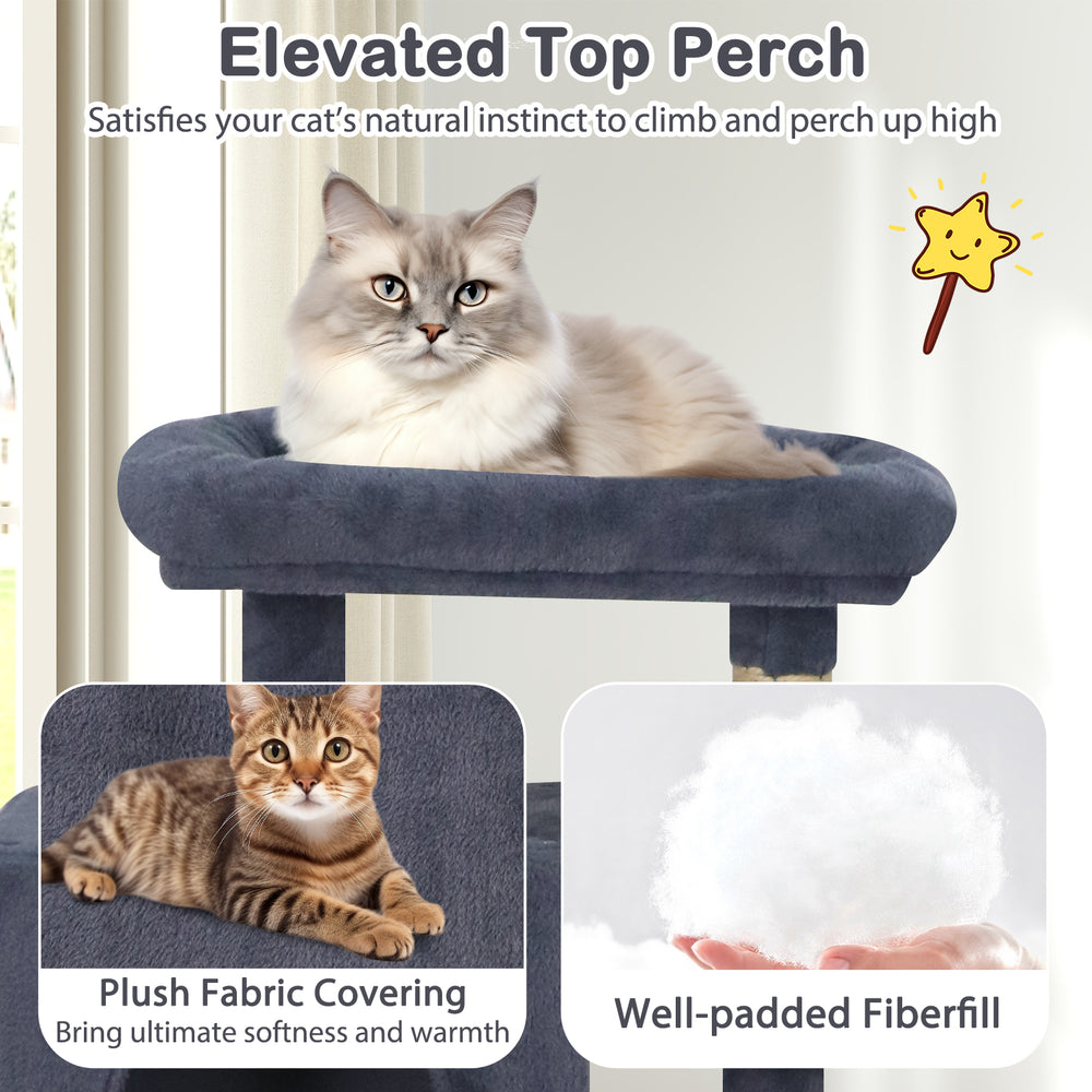 Large Cat Tree for Indoor Cats 70" Tall Cat Tower - view 8