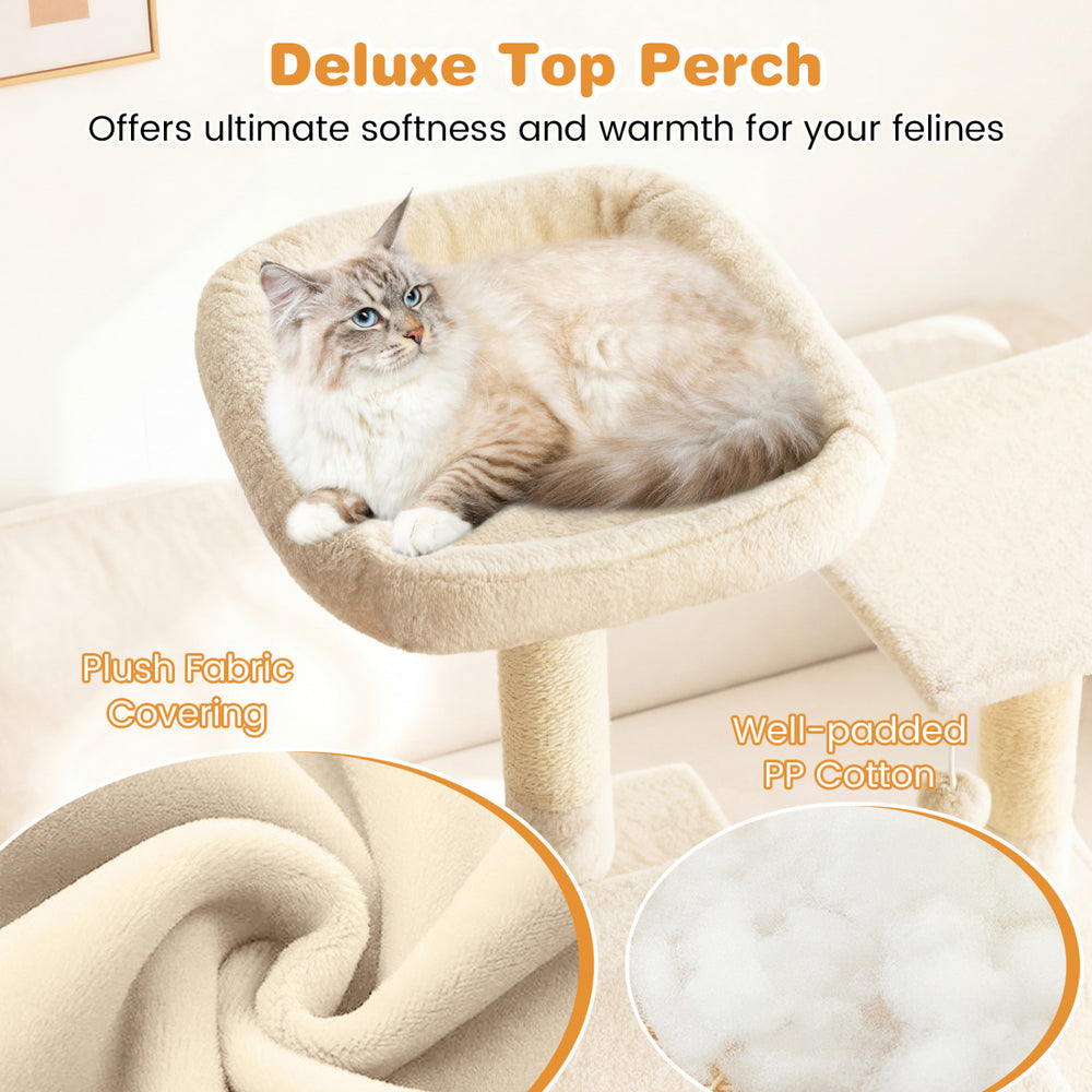 Large Cat Tree for Indoor Cats 63" Tall Cat Tower - view 8