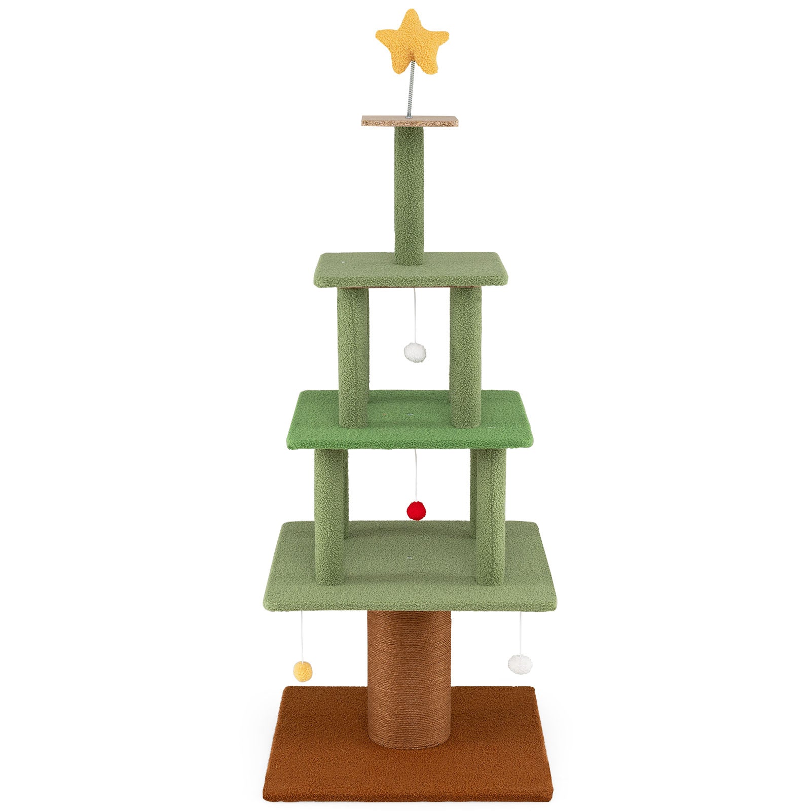 Large Christmas Cat Tree for Indoor Cats 64" Cute Cat Tower with 3 Condos - view 4