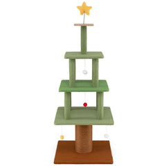 Large Christmas Cat Tree for Indoor Cats 64" Cute Cat Tower with 3 Condos - view 4