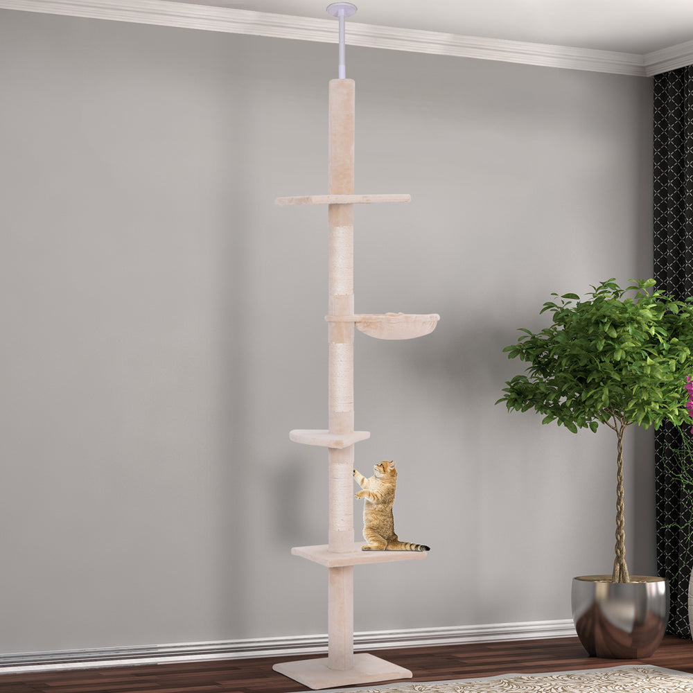 8.5ft Cat Climbing Tree 5-Tier Kitty Activity Center with Scratching Post - view 7