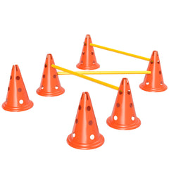 Dog Agility Hurdle Cone Set, Adjustable Obstacle Course Equipment with 6 Cones
