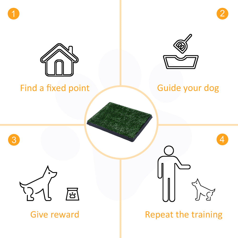 Dog Grass Pad with Tray, Artificial Grass for Dogs, Doggy Bathroom Toilet Potty - view 3