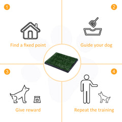 Dog Grass Pad with Tray, Artificial Grass for Dogs, Doggy Bathroom Toilet Potty - view 3