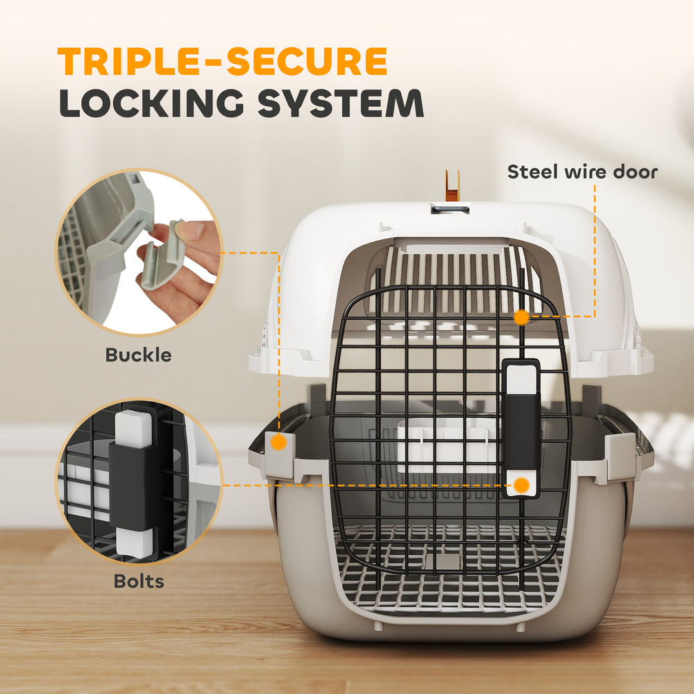 Airline Approved Pet Carrier for Mini Dogs and Cats with Steel Wire Door, Water - view 4