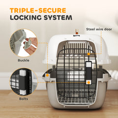 Airline Approved Pet Carrier for Mini Dogs and Cats with Steel Wire Door, Water - view 4