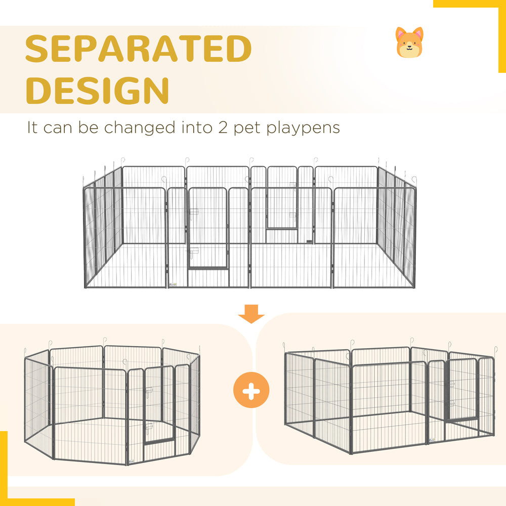16 Panel 39" Height Heavy Duty Dog Playpen for Small Medium Large Dogs - view 5