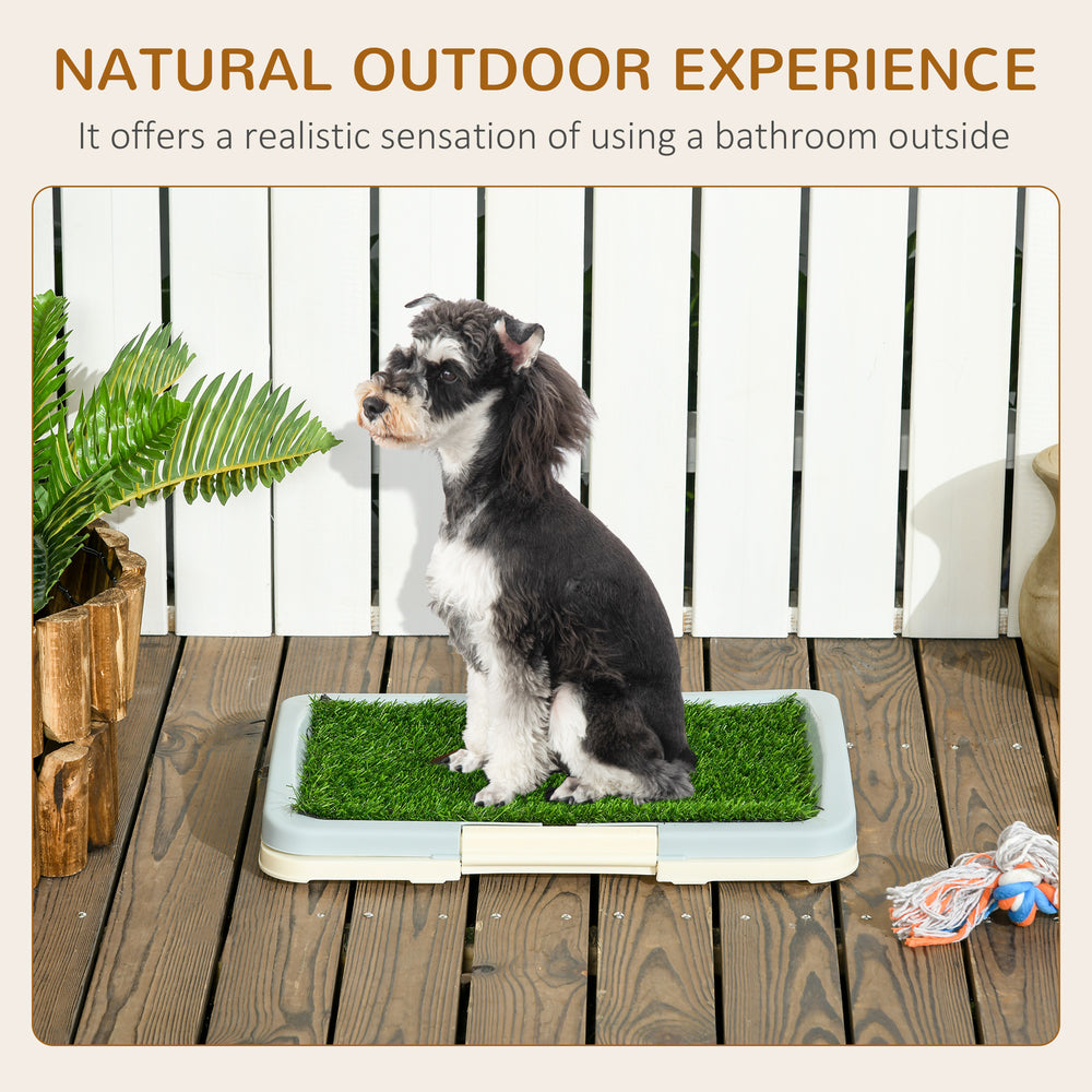 Puppy Training Pad, Indoor Portable Puppy Pad, with Artificial Grass, Grid - view 3