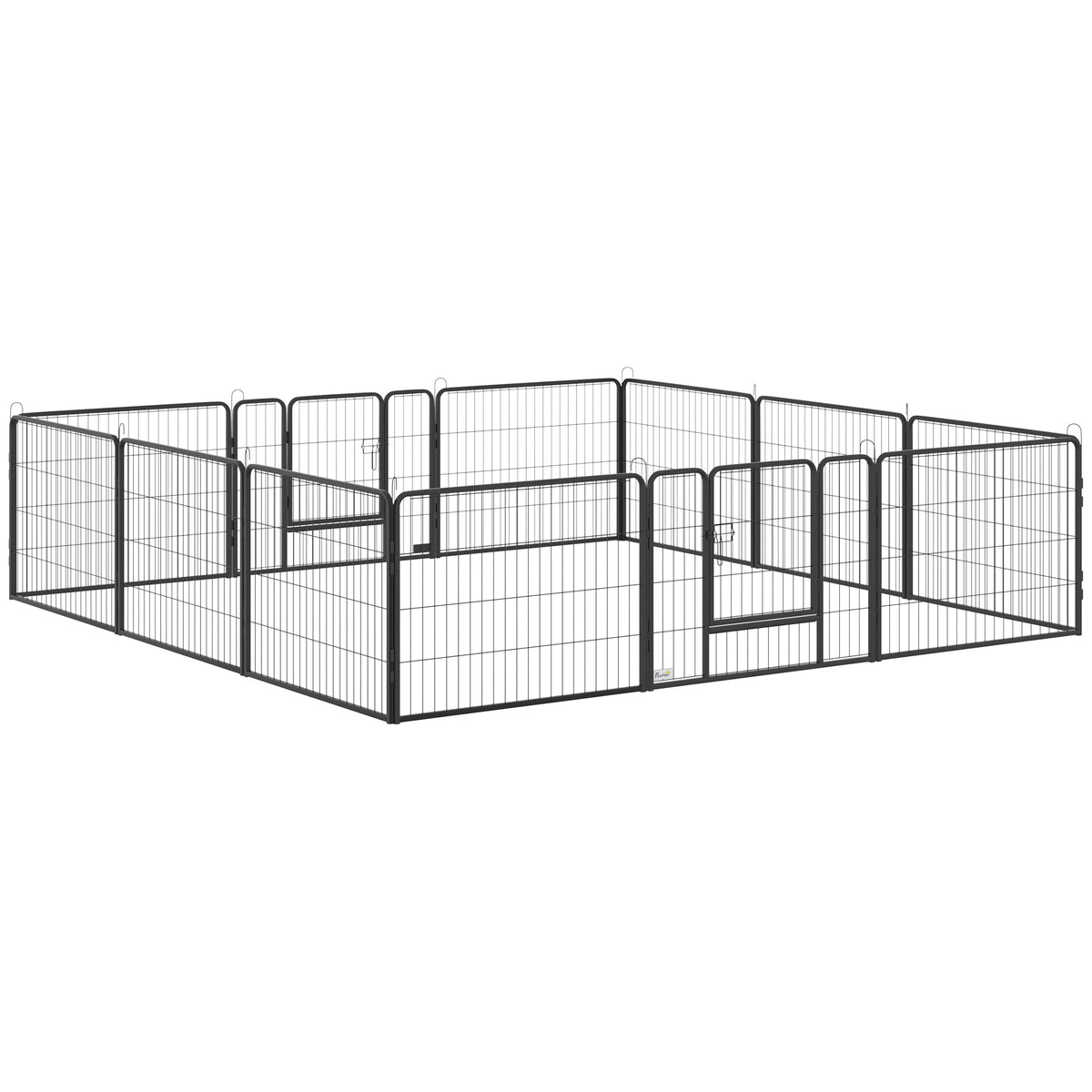 Dog Playpen, 31.5"W Heavy-Duty Metal Puppy Play Pen, Pet Exercise Fences