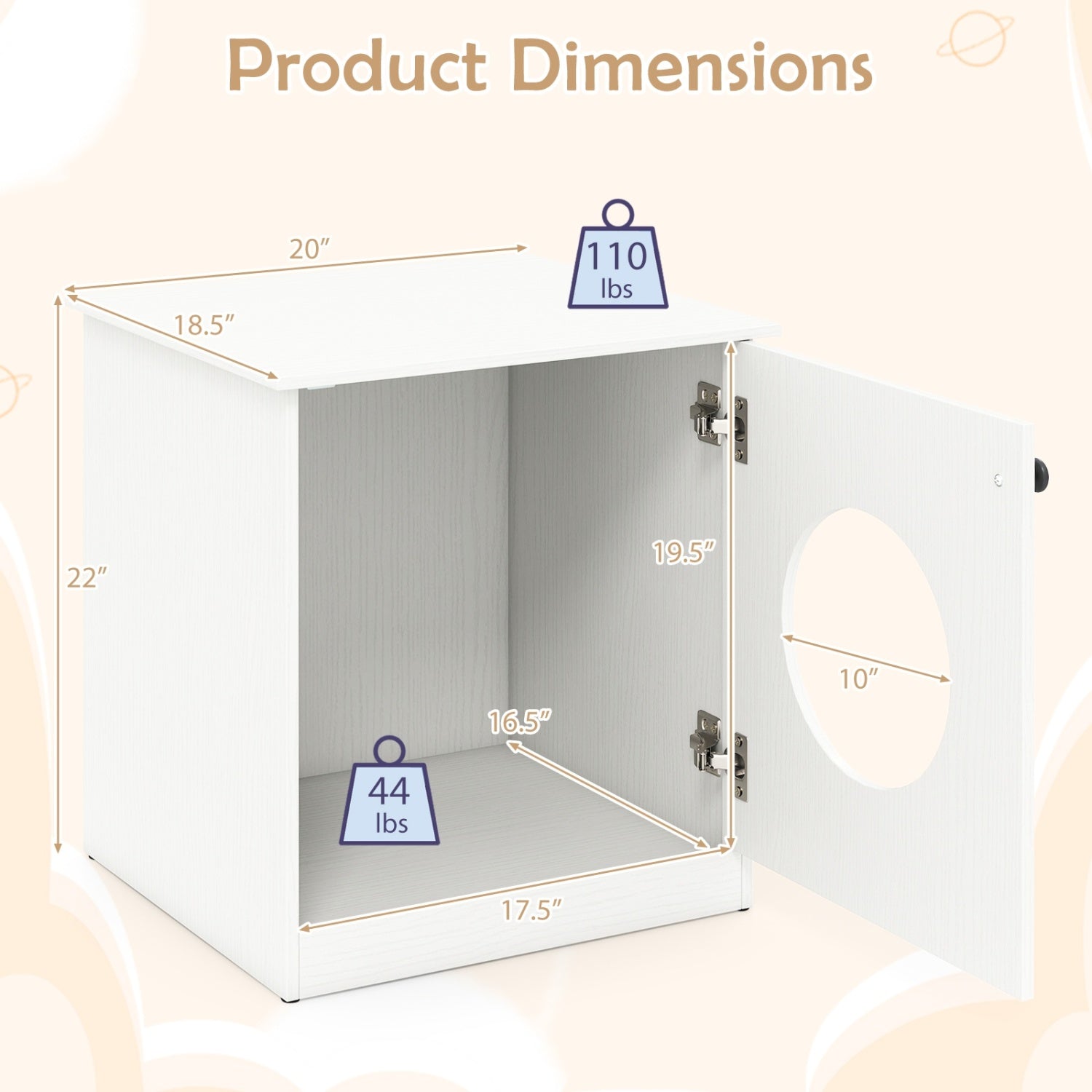 Modern Cat Litter Box Enclosure for Small to Large Cats Cat House - view 5
