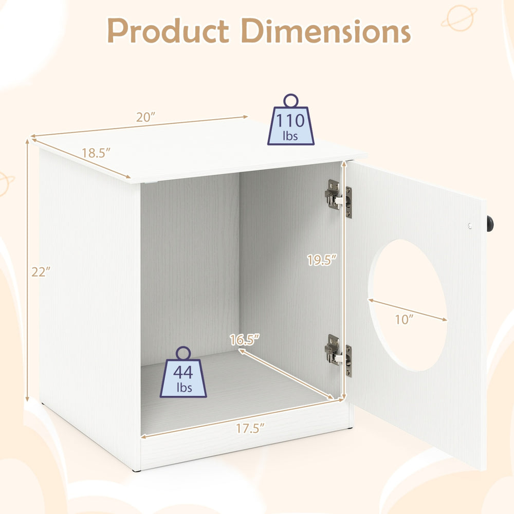 Modern Cat Litter Box Enclosure for Small to Large Cats Cat House - view 5
