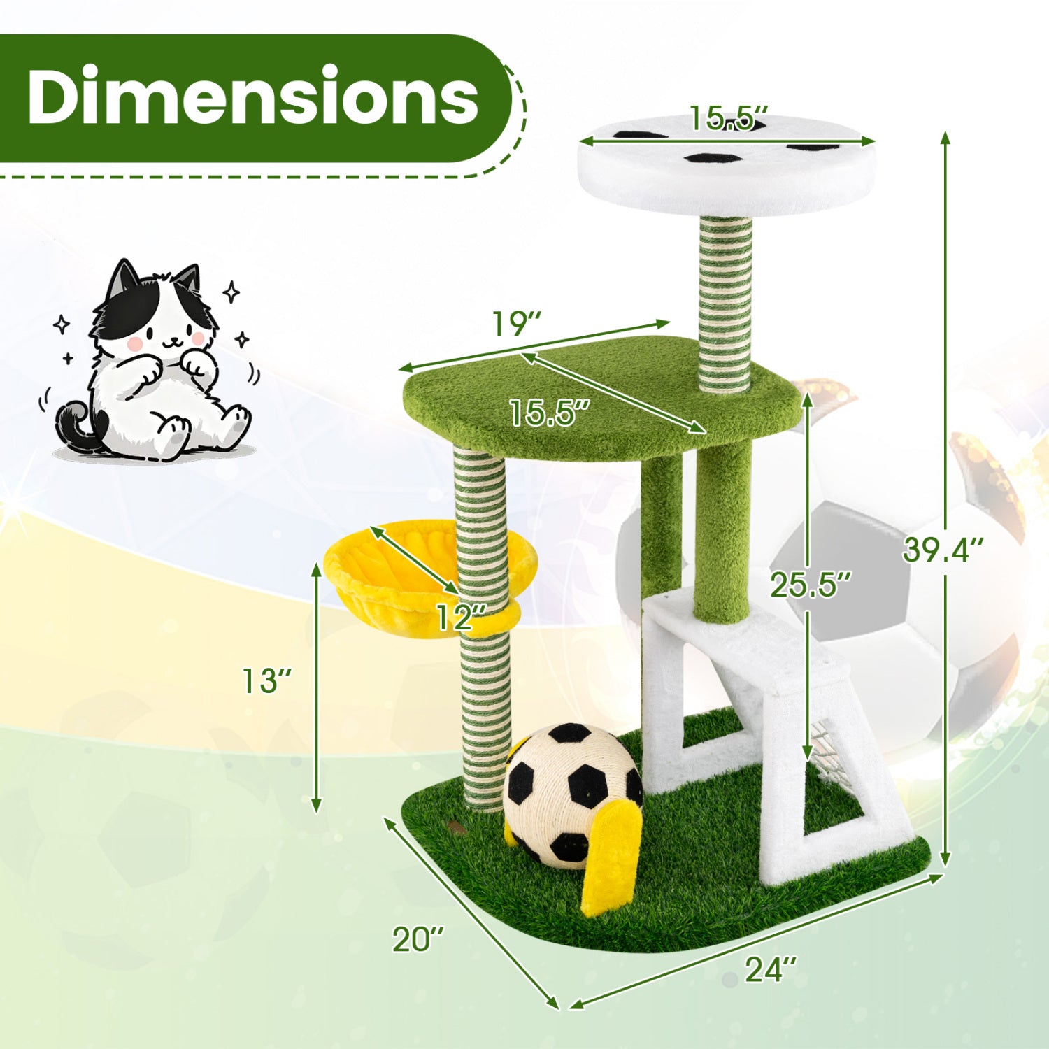 Modern Cat Tree for Indoor Kittens Multi-level Cat Tower with Perches - view 5
