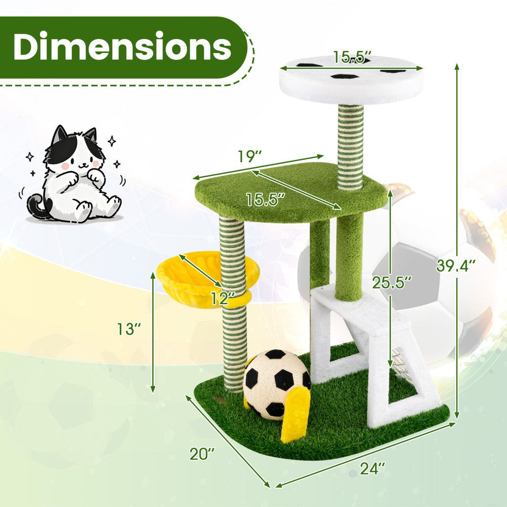 Modern Cat Tree for Indoor Kittens Multi-level Cat Tower with Perches - view 5