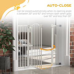 Extra Tall Dog Gate with Door, Pressure Fit, Auto Close, Double Locking - view 4