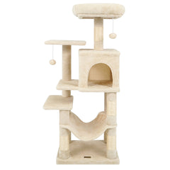 Multi-Level Cat Tower with 2-Door Condo and Padded Top Perch Cat Tree - view 4