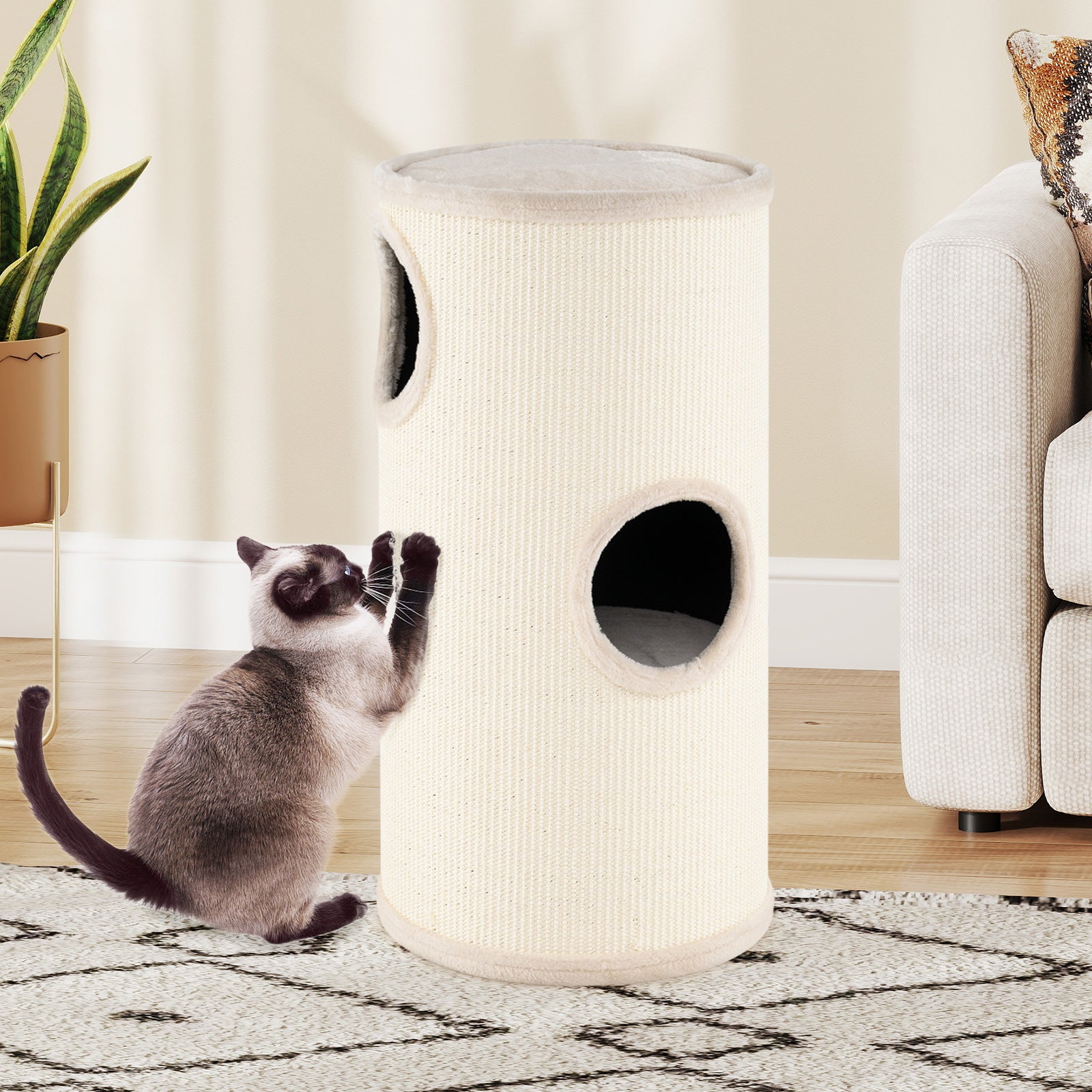 Multi-level Cat House with Sisal Scratching Pad - view 3