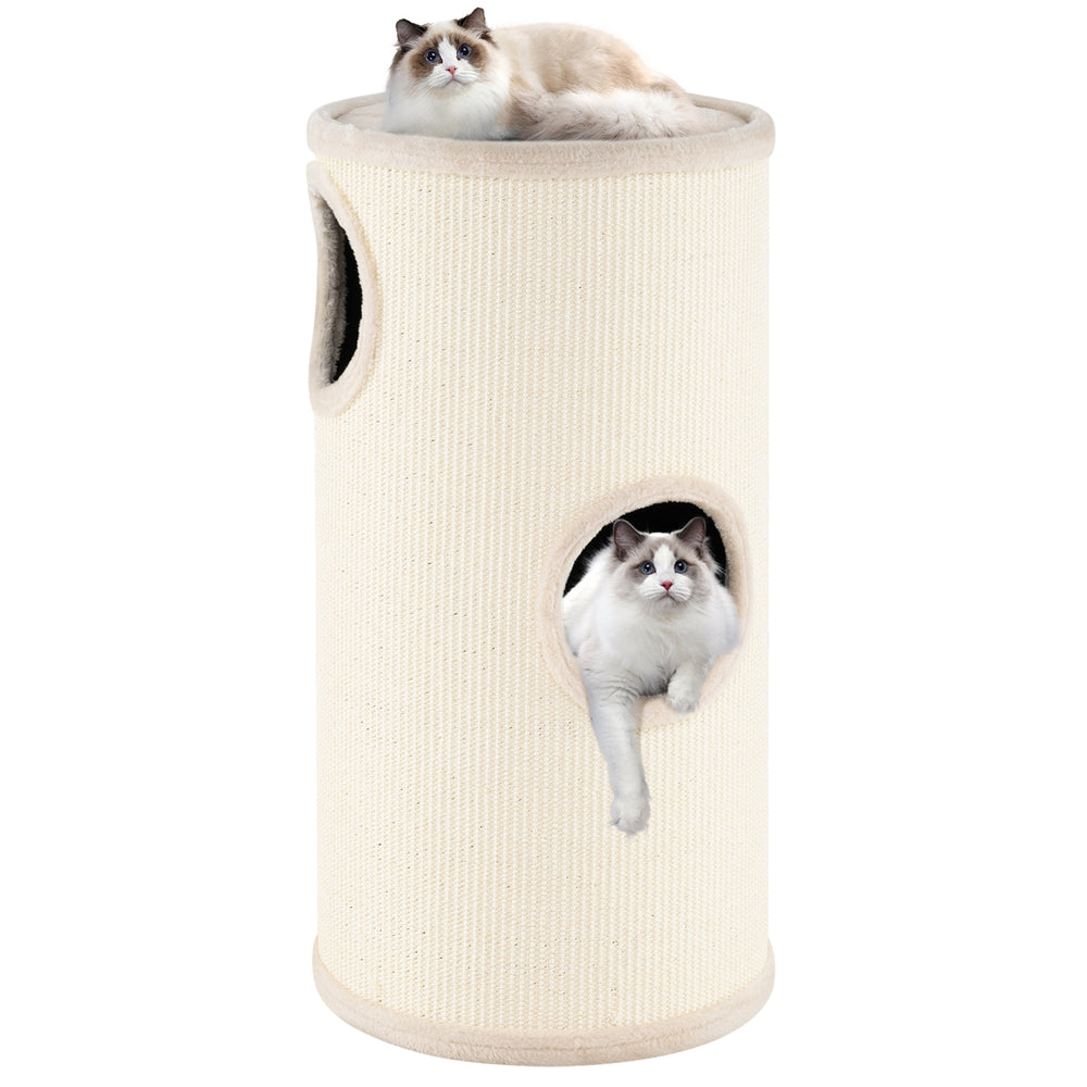 Multi-level Cat House with Sisal Scratching Pad