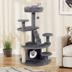 Multi-level Kitty Tower with Condo and Climbing Ladder Cat Tree - view 2