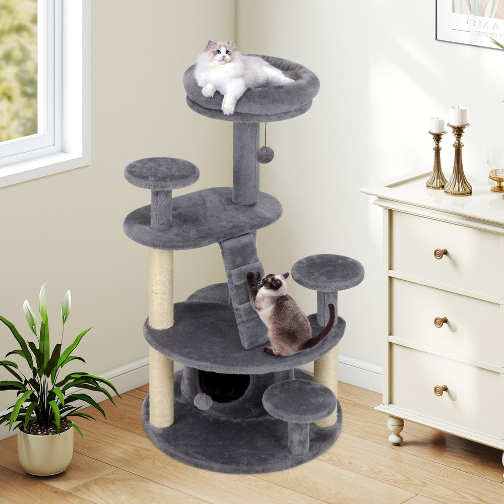 Multi-level Kitty Tower with Condo and Climbing Ladder Cat Tree - view 3