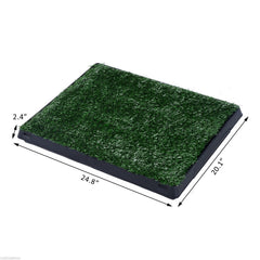 Dog Grass Pad with Tray, Artificial Grass for Dogs, Doggy Bathroom Toilet Potty - view 2