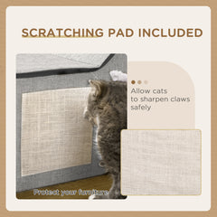Large Cat Bed for Indoor, Cat House Hideaway with Soft Cushion, Scratching Pad - view 3