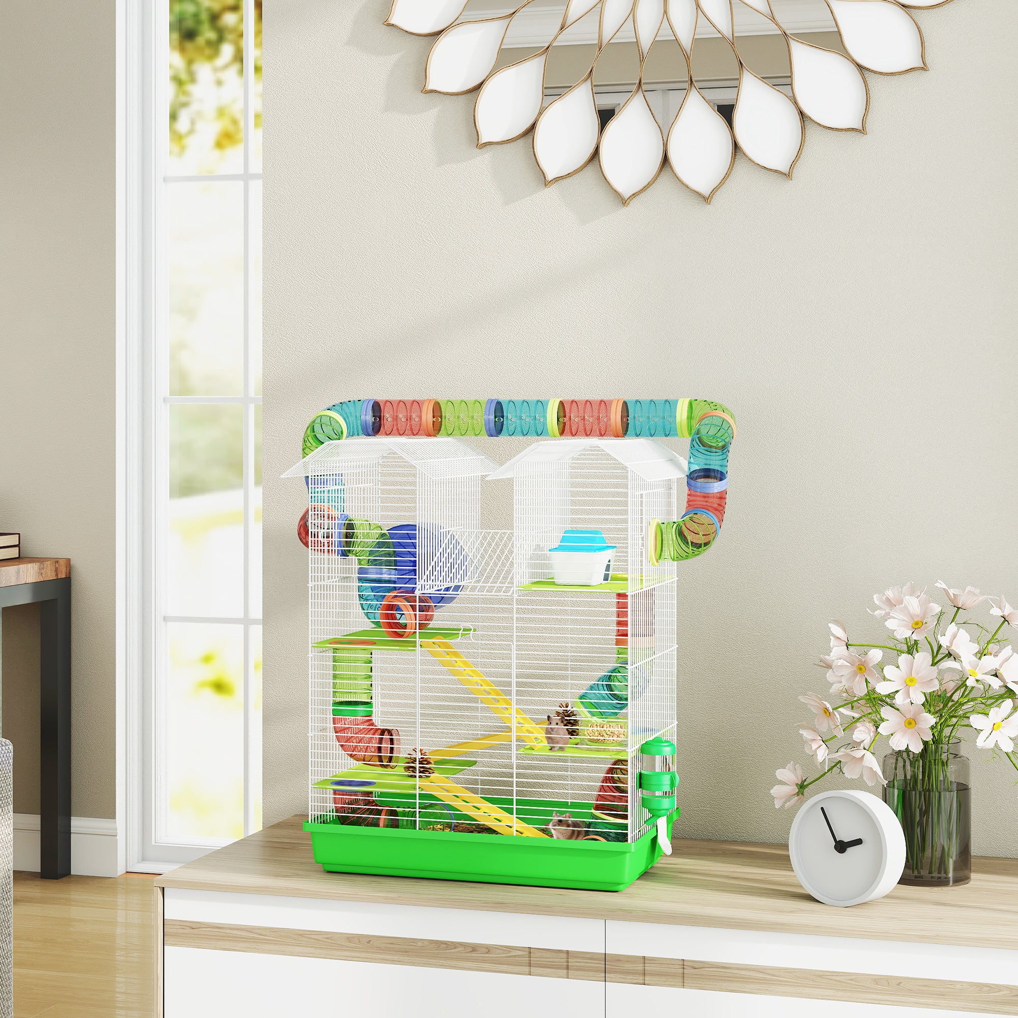 18.5" Hamster Cage, 5 Tiers Small Animal House with Tunnel Tube System - view 7