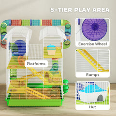 18.5" Hamster Cage, 5 Tiers Small Animal House with Tunnel Tube System - view 3