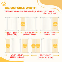 30 Inch Tall Pet Gate with Door Dog Gate and Barrier Indoor for Stairs - view 3