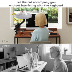 Cat Desk Bed 360 deg Rotatable Adjustable Height for Home Office Work Window - view 3