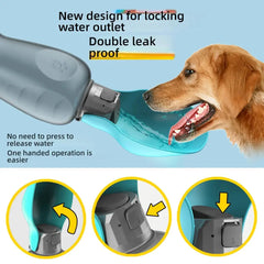 Portable Dog Water Bottle 800 ml with Foldable Cup | Leak-Proof Travel Hydration