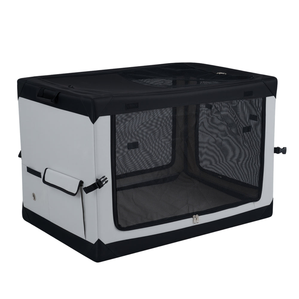 Portable Collapsible Soft Dog Crate for Dogs with 4 Mesh Doors Removable Mat - view 5