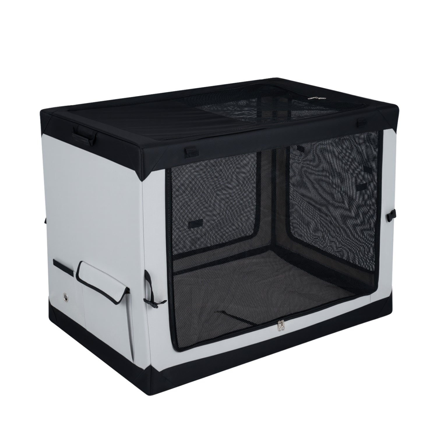 Portable Collapsible Soft Dog Crate for Dogs with 4 Mesh Doors Removable Mat - view 8