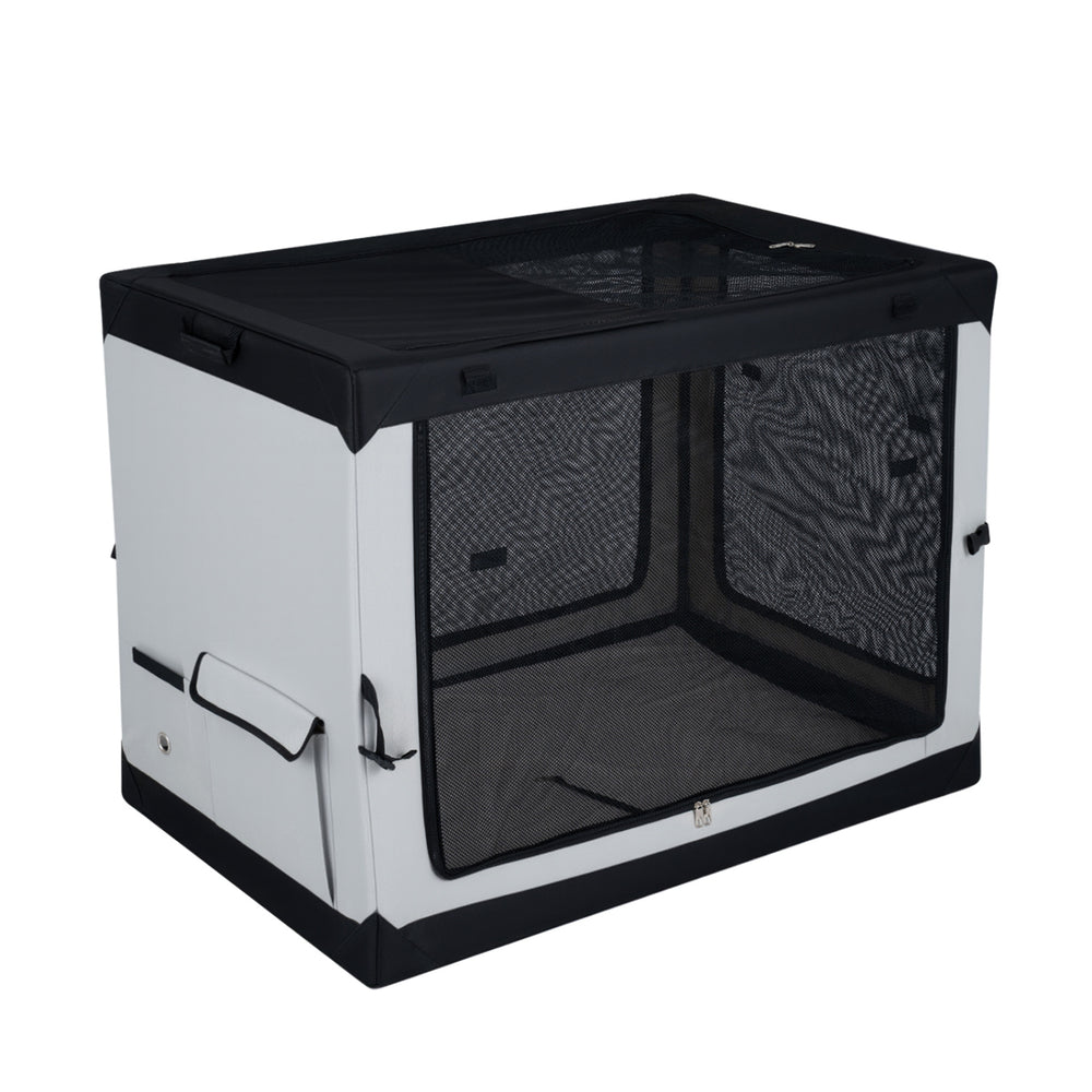 Portable Collapsible Soft Dog Crate for Dogs with 4 Mesh Doors Removable Mat - view 8