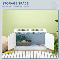 Elevated Dog Bowls for Large Dogs Pet Feeding Station with Stand, Storage, 2 - view 4