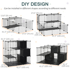 56 Panels Pet Playpen Small Animal Cage for Rabbit Small Animal Habitat - view 3