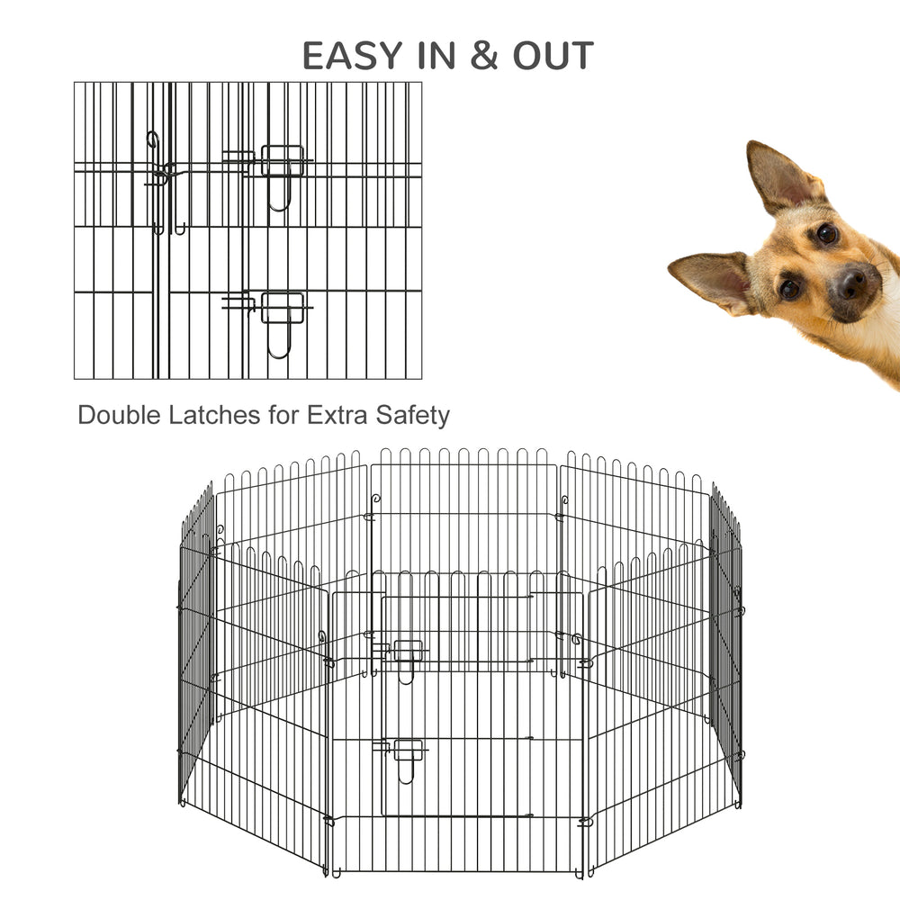 30inch 8-Panel Octagon Pet Exercise Playpen Crate Foldable Dog Cage Pen Puppy - view 6