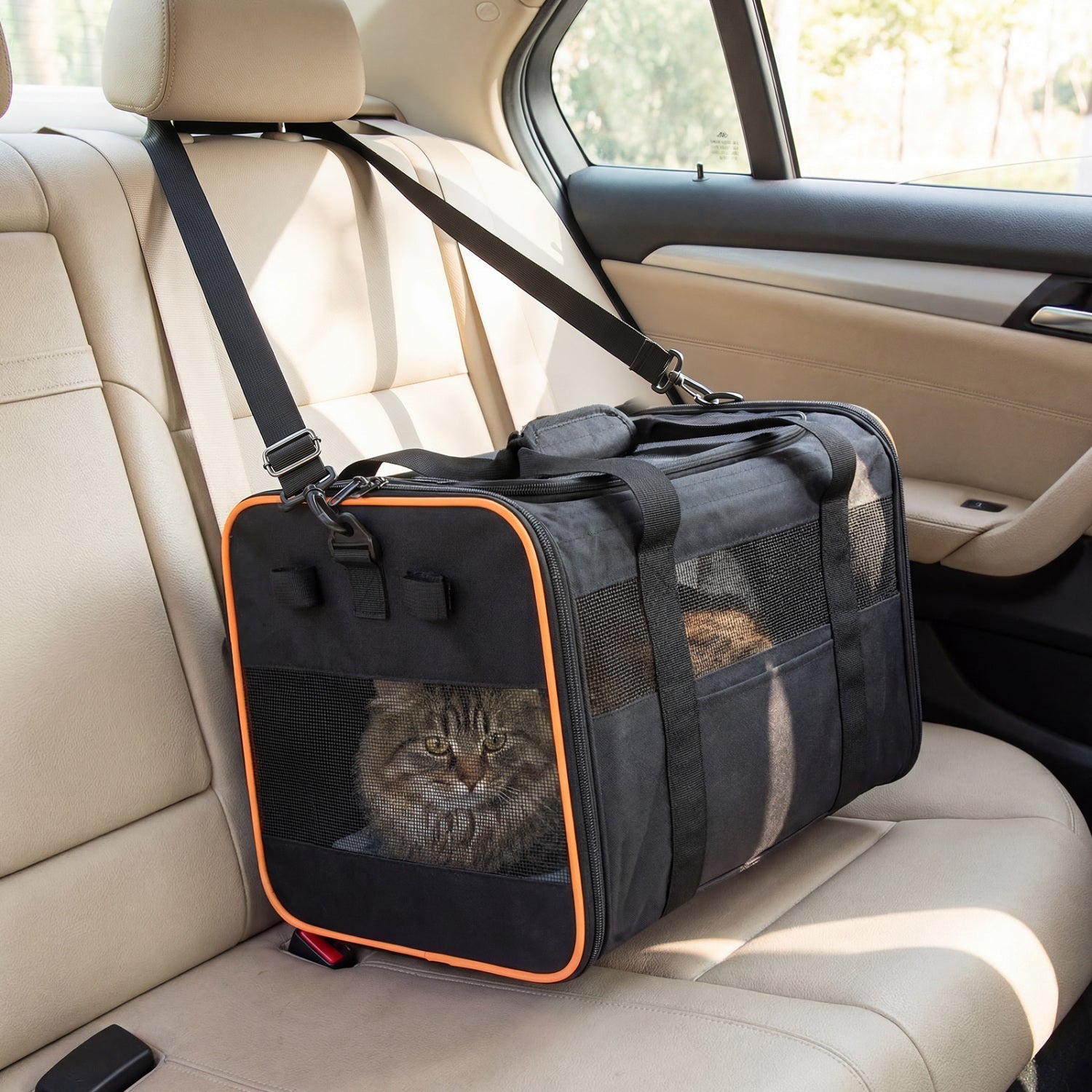Rolling Pet Carrier Foldable Soft-sided Dog Travel Crate - view 6